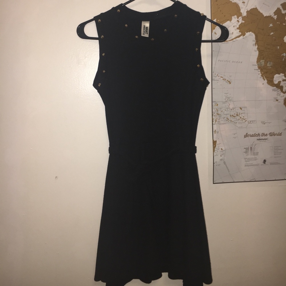 Black studded dress