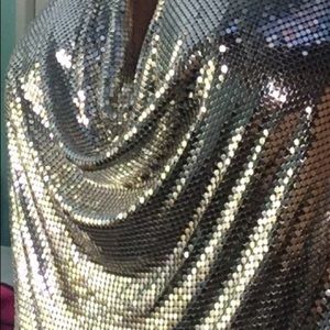 Vintage Whiting and Davis Silver Metal Mesh Halter