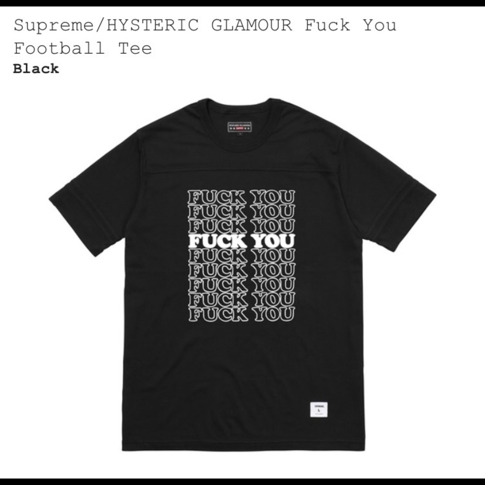 Supreme F You Football Tee