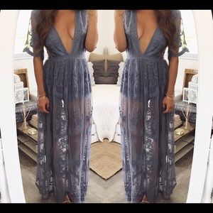 Honey Punch Bali Lace Maxi Dress