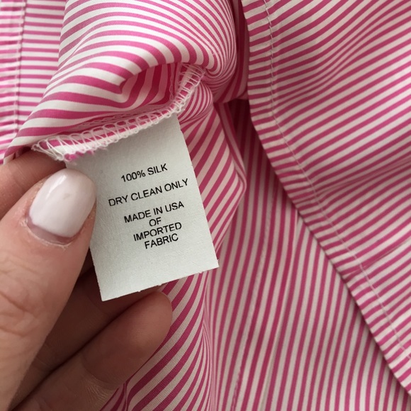 Pink striped Bow Blouse - Picture 2 of 5