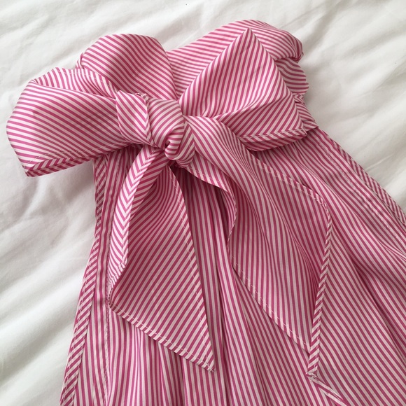 Pink striped Bow Blouse - Picture 3 of 5