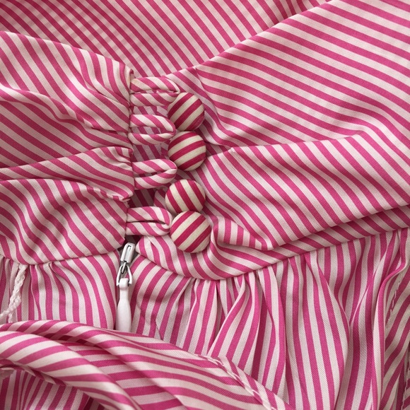 Pink striped Bow Blouse - Picture 4 of 5