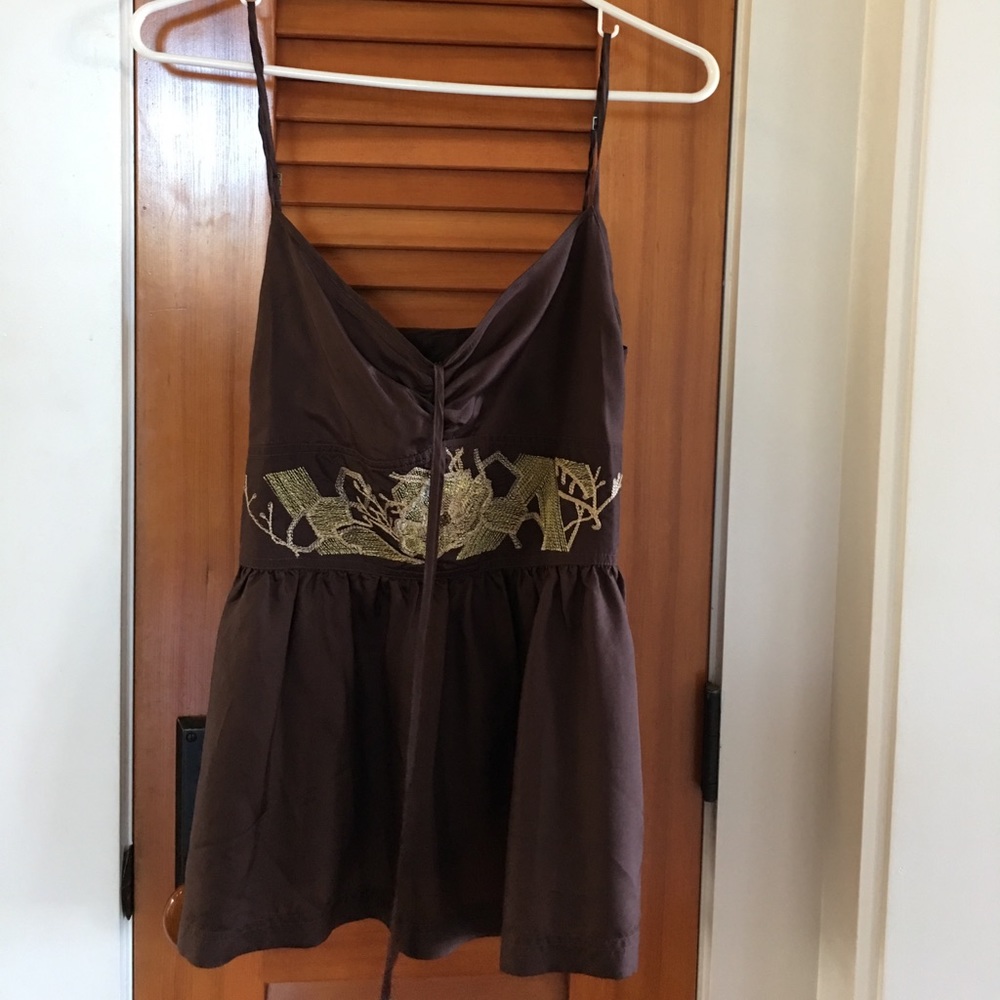 Sleeveless Silk Top