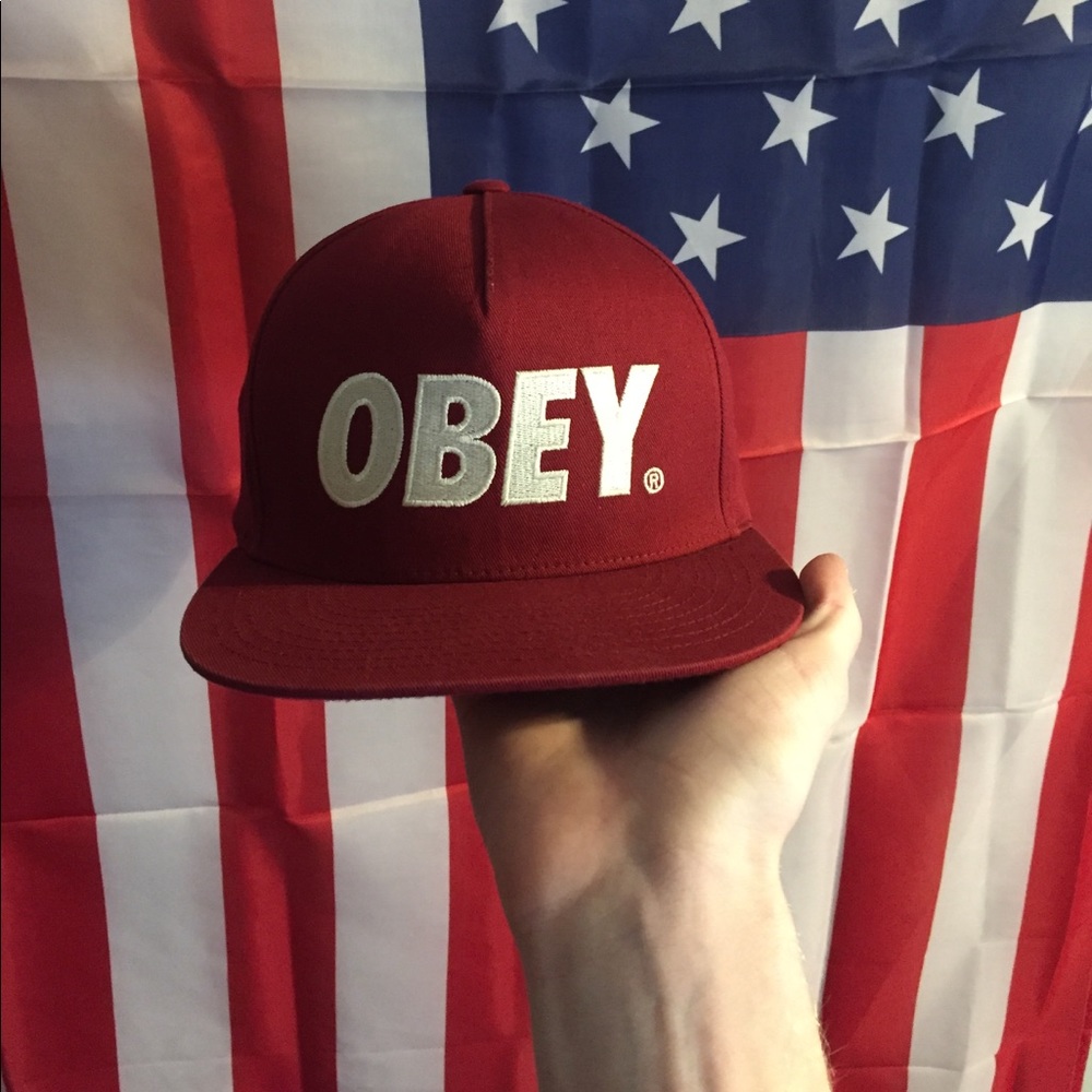 Obey flat brim hat