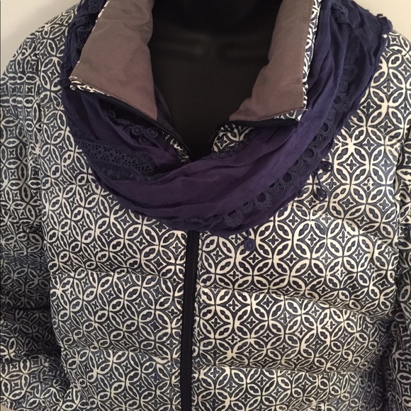 HOLD Lands' End Blue & White Designed Jacket-NWOT - Picture 3 of 5