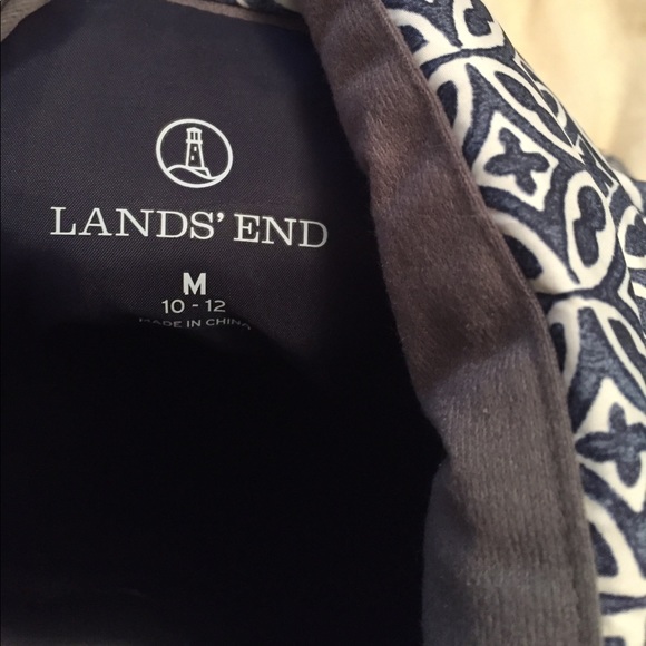 HOLD Lands' End Blue & White Designed Jacket-NWOT - Picture 5 of 5