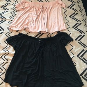 Off shoulder flowy tops