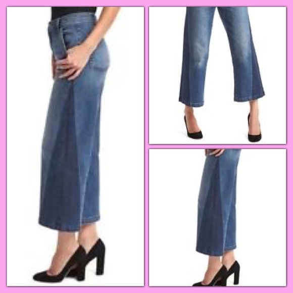 🎒 Super Cute AUTHENTIC wide-leg crop high rise 🎒 - Picture 5 of 7