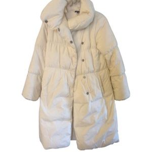 Theory Puffy Cream Winter Coat