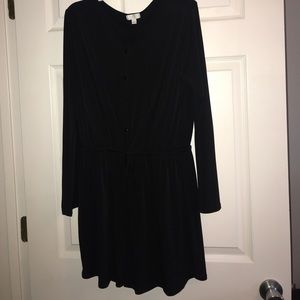 Black long sleeve stretchy romper
