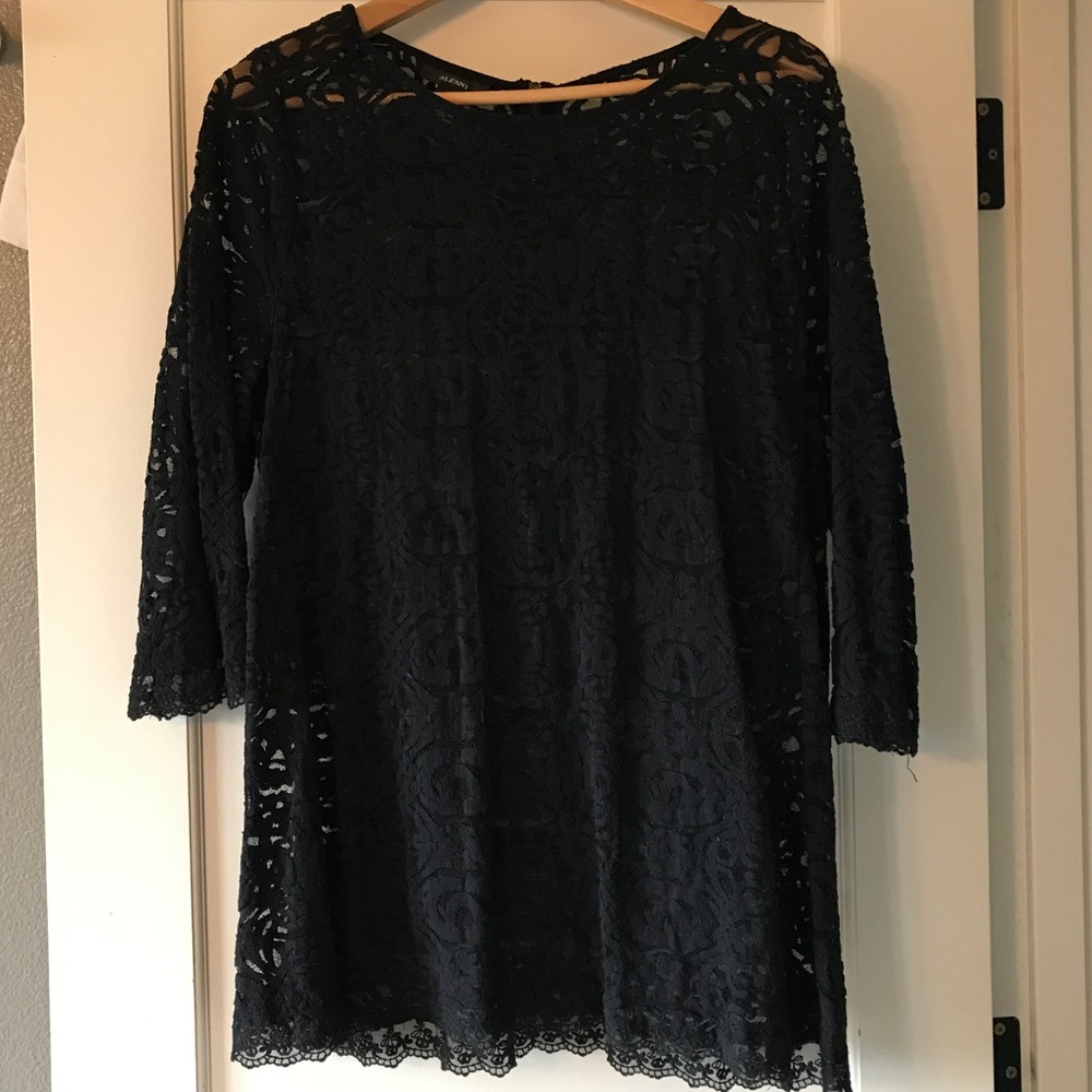 Alfani Black Lace Blouse
