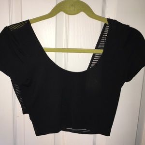 South Moon Under Black Crop top