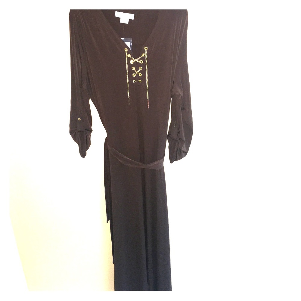 Authentic Chocolate Brown Michael Kors Maxi Dress