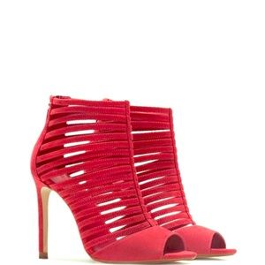 Multi stripes red sandals