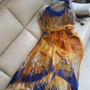 Multi-colored high-low dress just waiting for the