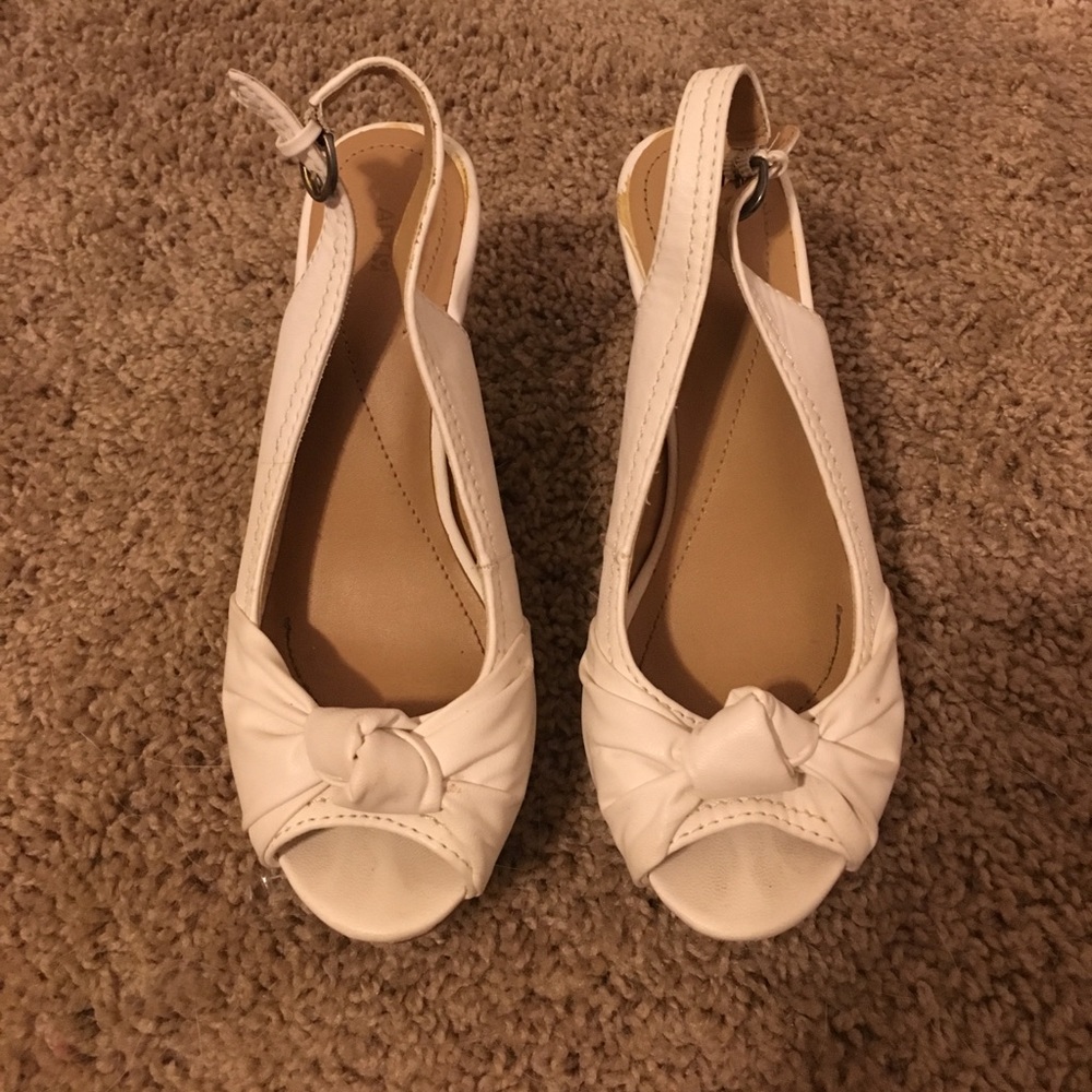 White & Tan Wedges