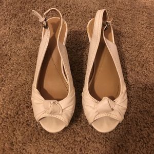 White & Tan Wedges