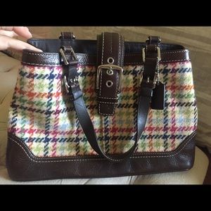 Coach houndstooth purse
