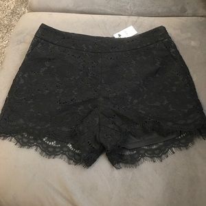 Black lace shorts