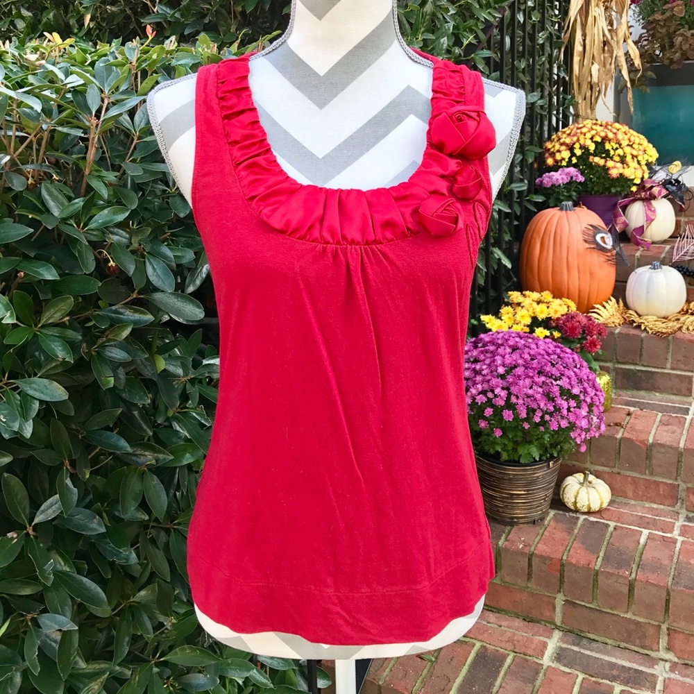 Ann Taylor Satin Trim Tank-XSP