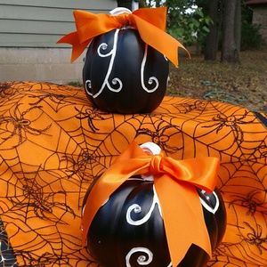 Grandin Road black mini pumpkins