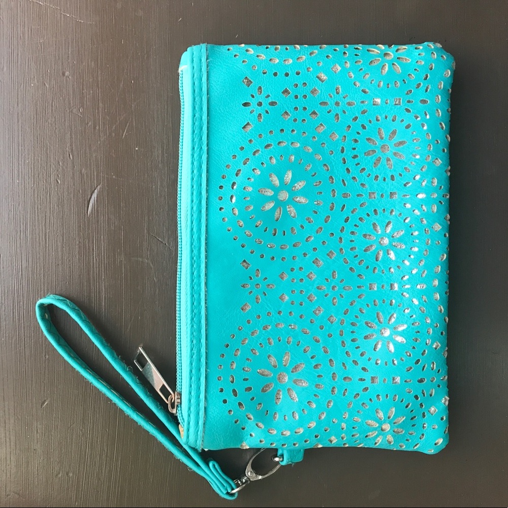 Turquoise wristlet