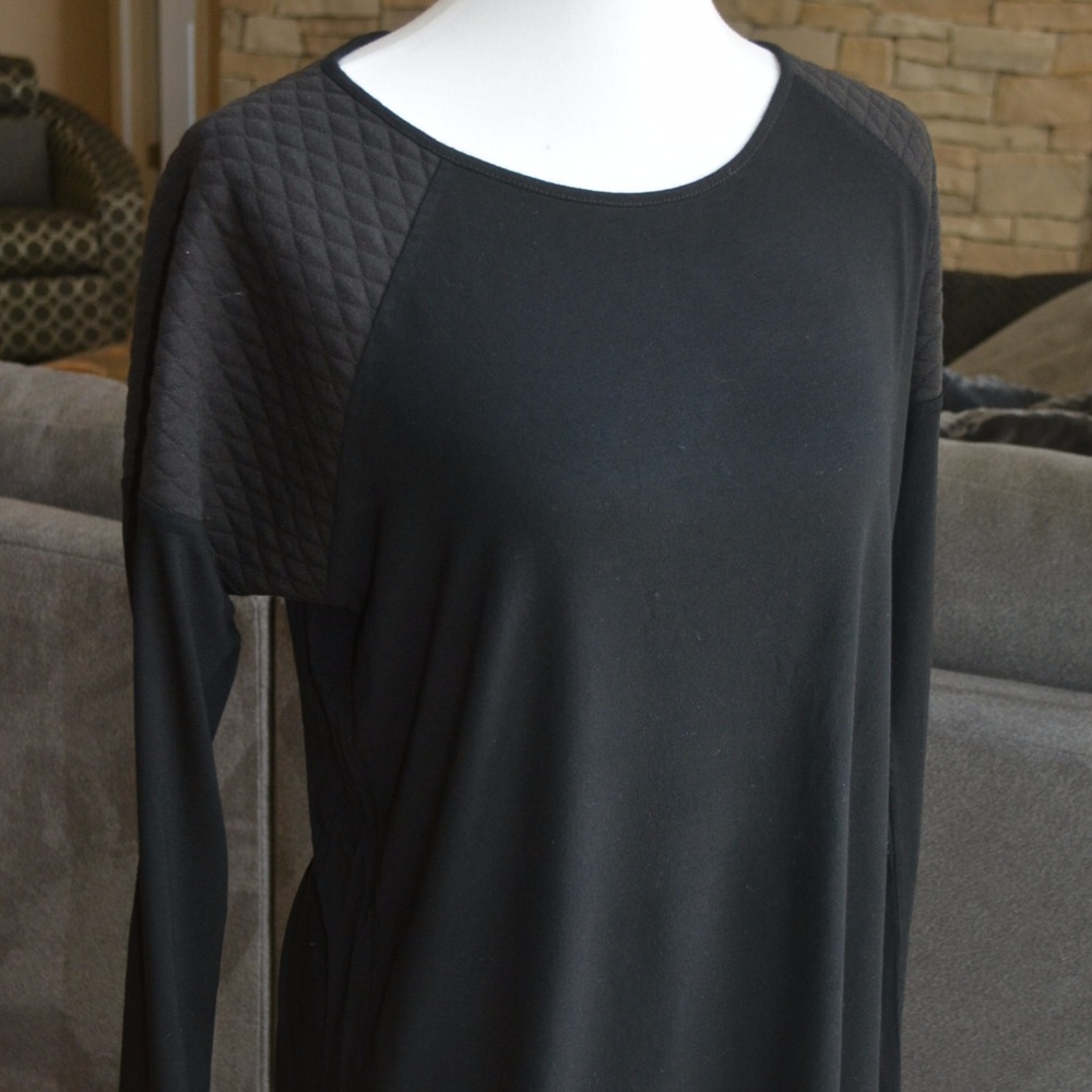 CABLE & GAUGE BLACK LONGSLEEVED JERSEY T SHIRT