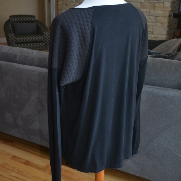 CABLE & GAUGE BLACK LONGSLEEVED JERSEY T SHIRT - Picture 2 of 3