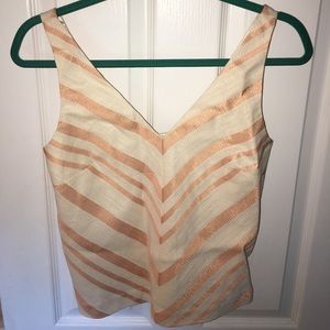 Herringbone pink and Cream Tank Top