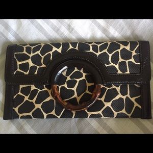 Banana republic animal print clutch