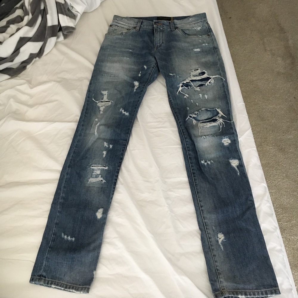 DOLCE&GABBANA Skinny ripped jeans
