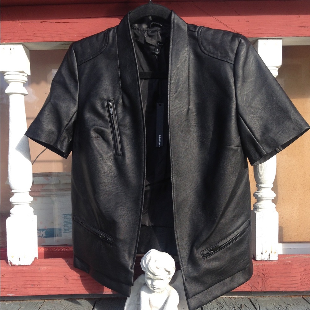 DONATING SOON Vegan Leather Open Jacket