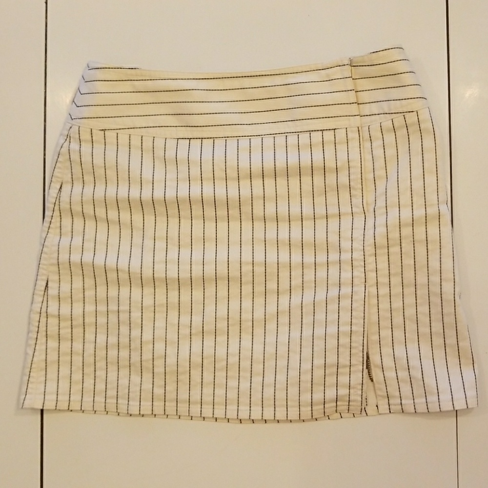 Pinstriped mini skirt