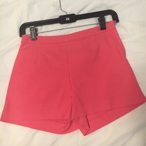 High waisted pink shorts