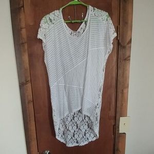 Medium Free people white lace hi-lo top