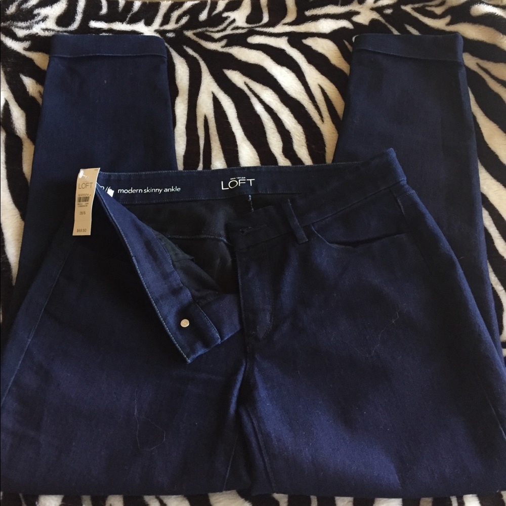 Ann Taylor loft modern skinny ankle jeans