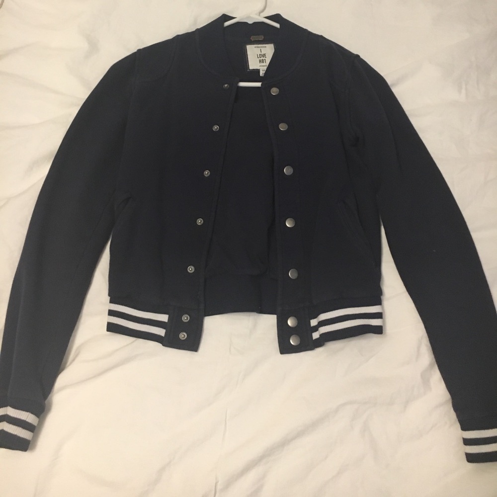 Blue baseball jacket