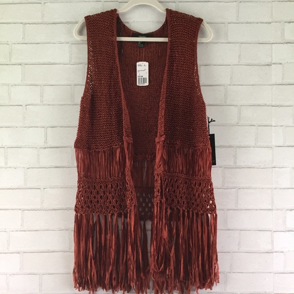 fringe sweater vest
