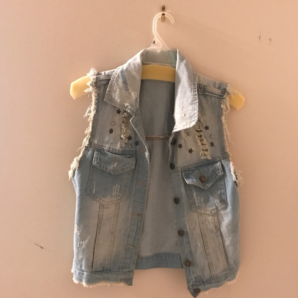 Studded jean jacket