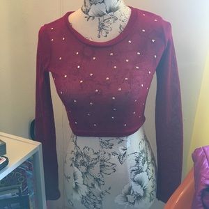 Long sleeve crop top