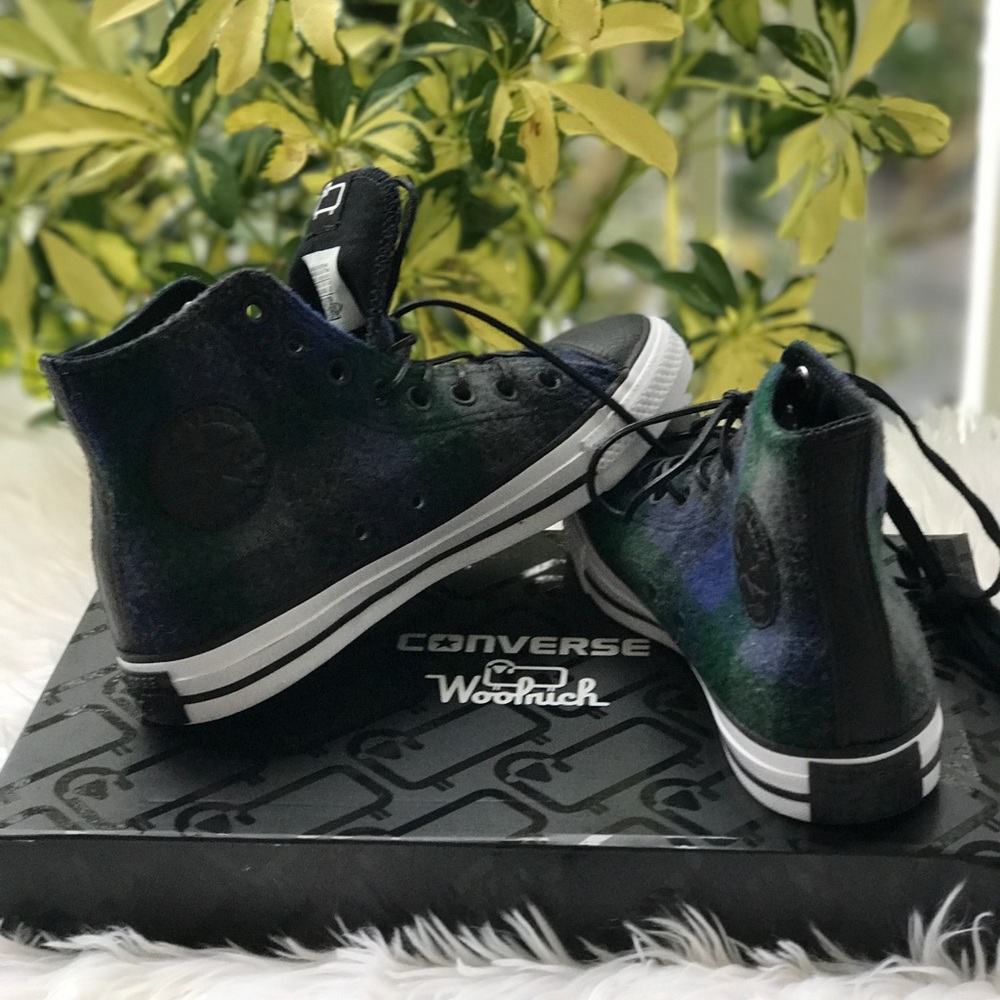 NWT Converse & Woolrich Ctas HI Almost Black AUTHE - Picture 5 of 8