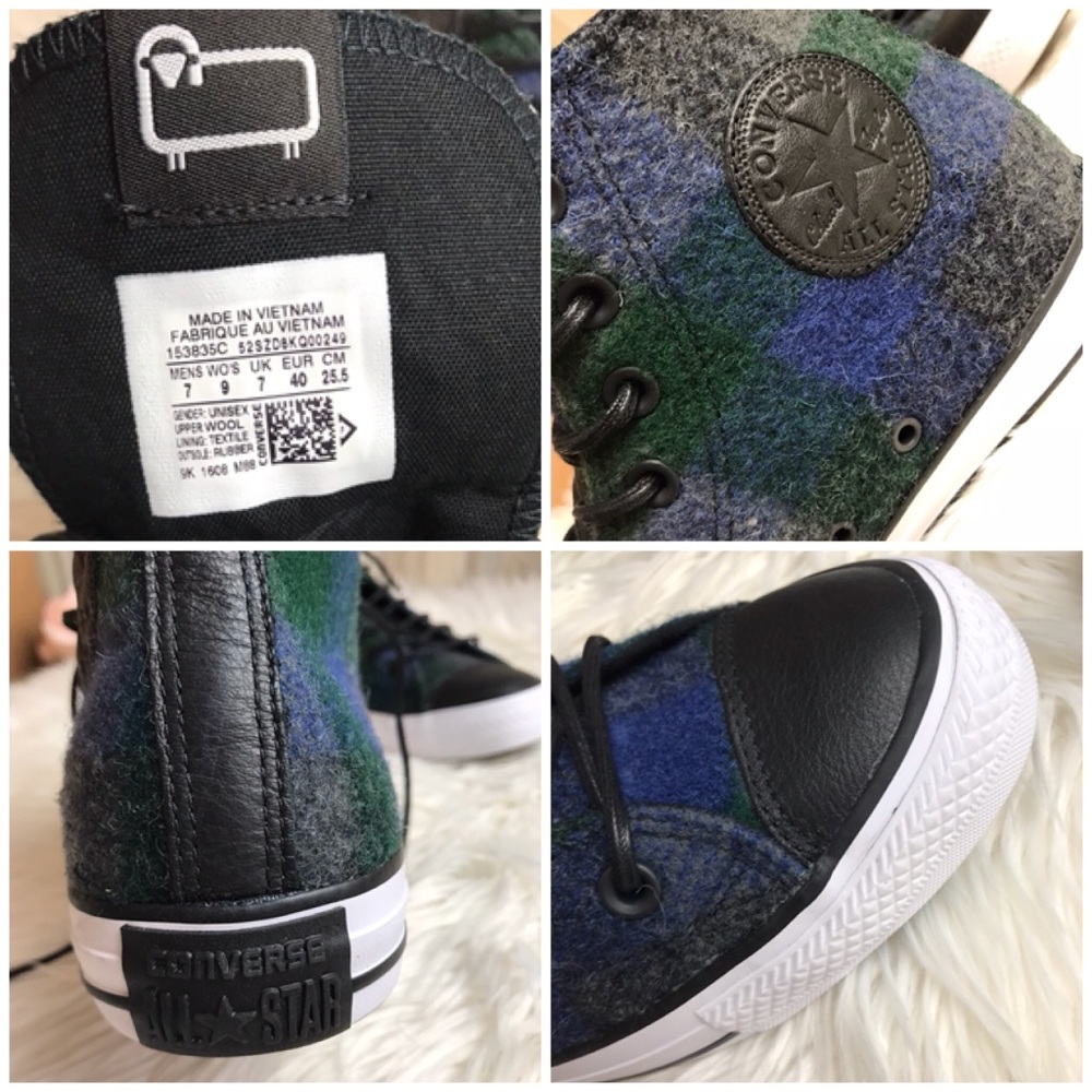 NWT Converse & Woolrich Ctas HI Almost Black AUTHE - Picture 8 of 8