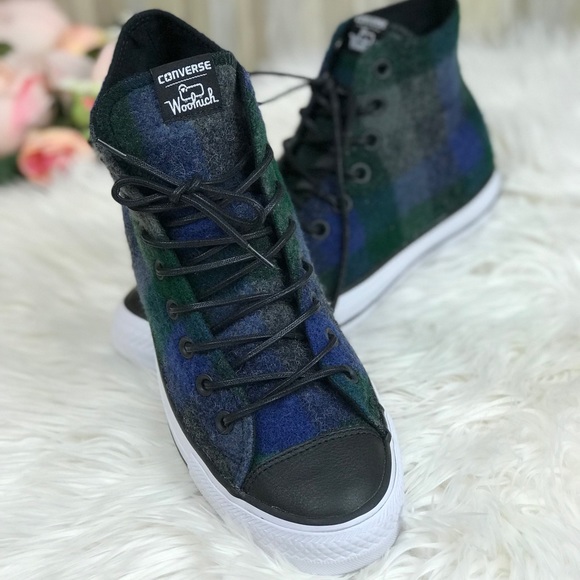 NWT Converse & Woolrich Ctas HI Almost Black AUTHE - Picture 2 of 8