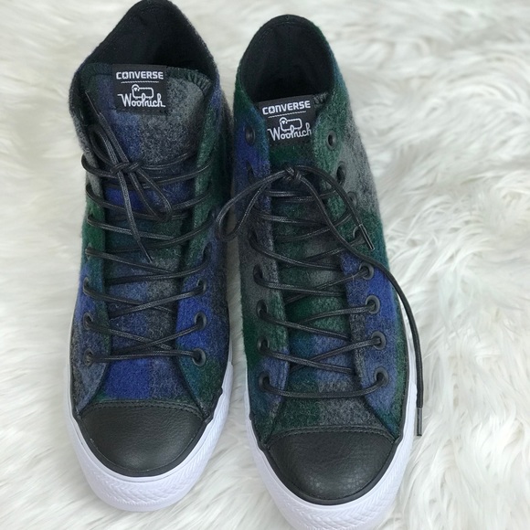 NWT Converse & Woolrich Ctas HI Almost Black AUTHE - Picture 4 of 8