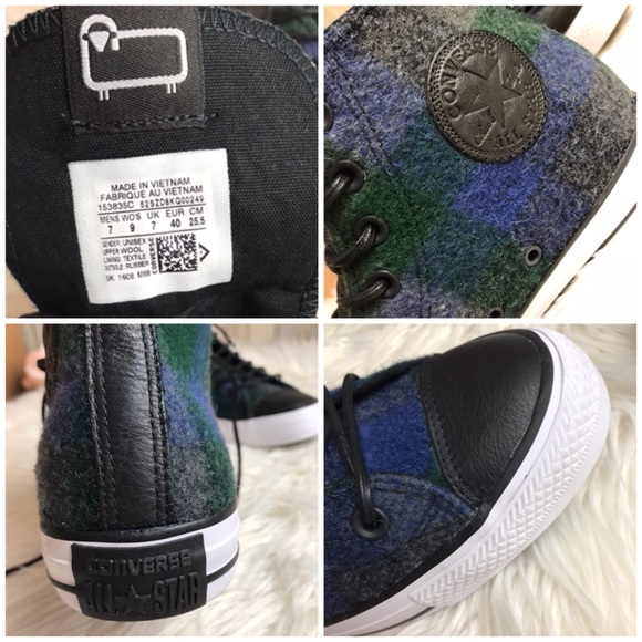 NWT Converse & Woolrich Ctas HI Almost Black AUTHE - Picture 8 of 8