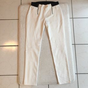 KYJ Kim Young Joo White Ivory Ponte Knit Riding Pants
