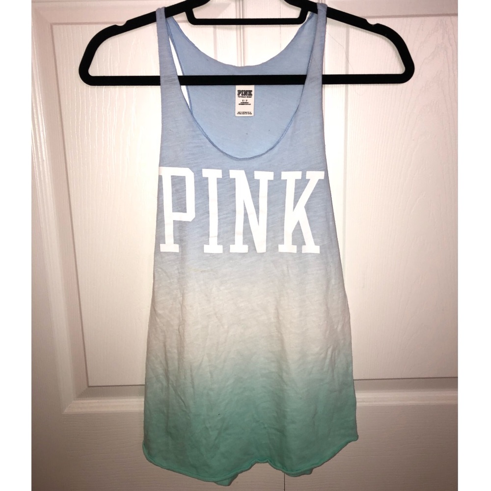 Ombré VS PINK green white blue tank