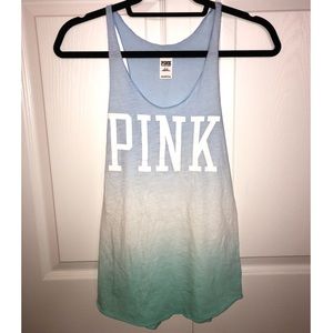 Ombré VS PINK green white blue tank
