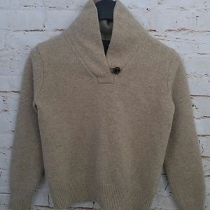 BROOKS BROTHERS 346 Tan Lambswool Sweater Medium